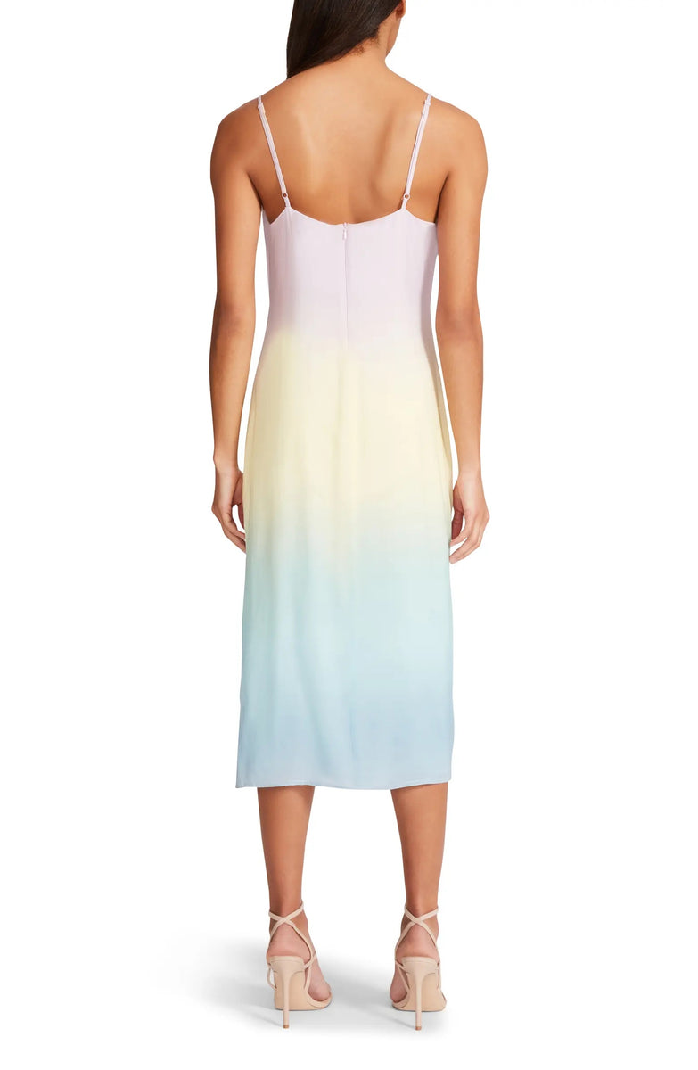 Blue silk ombré slip discount dress