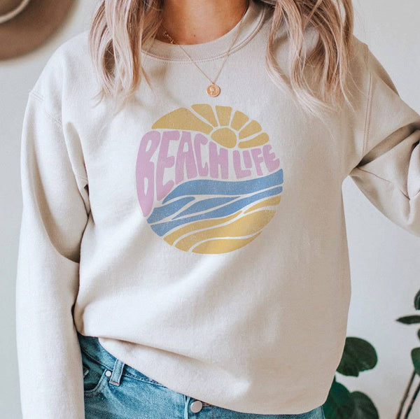 Beach Life Graphic Sweatshirt