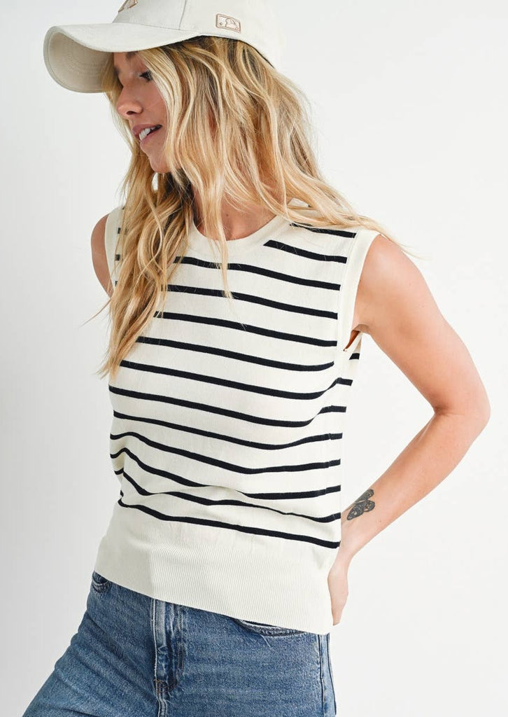 Striped Knit Tank Top