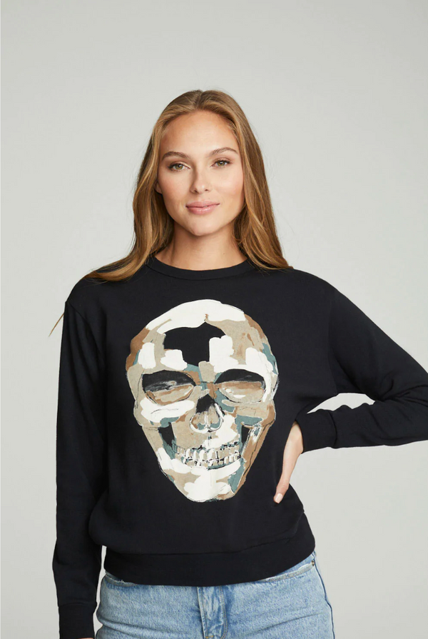 Skull Crew Neck Sweatshirt